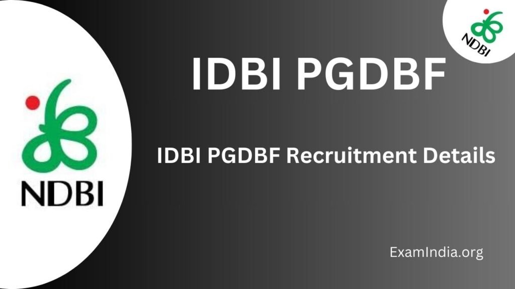 IDBI PGDBF Recruitment
